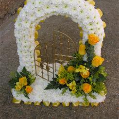 White and yellow Gates of Heaven