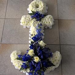Blue and white Anchor tribute