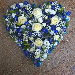 Blue and white heart