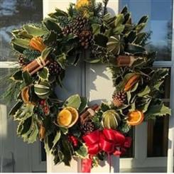 Festive handmade wreath 