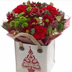 Christmas jute gift bag 