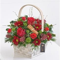 Festive basket arrangement 