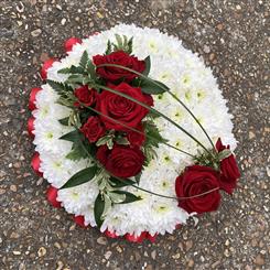 Classic Posy Pad white and red