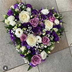 Purple, Lilac and white heart